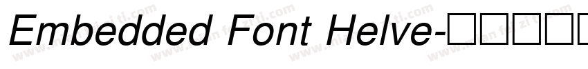 Embedded Font Helve字体转换